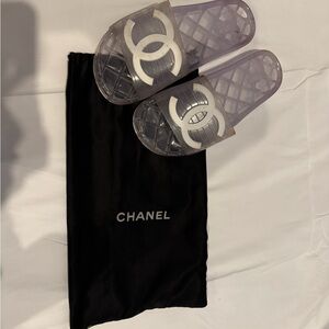 Chanel Transparent Slide Sandals